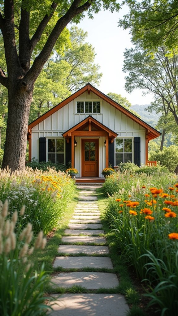 lush landscaping enhances charm