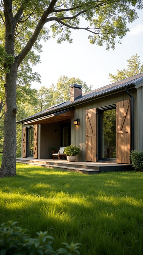 minimalist charm with shutters