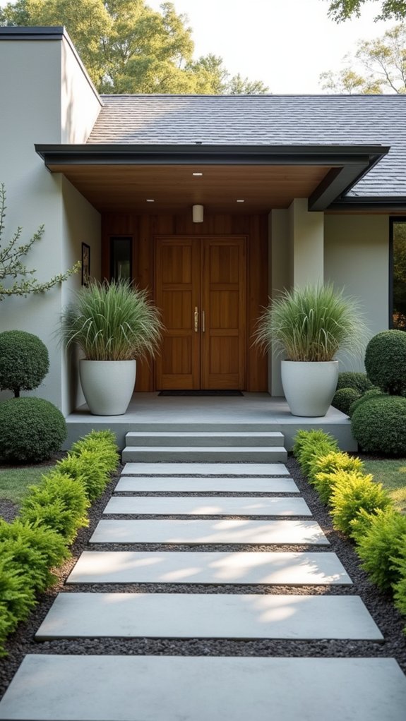 minimalist geometric hardscaping design