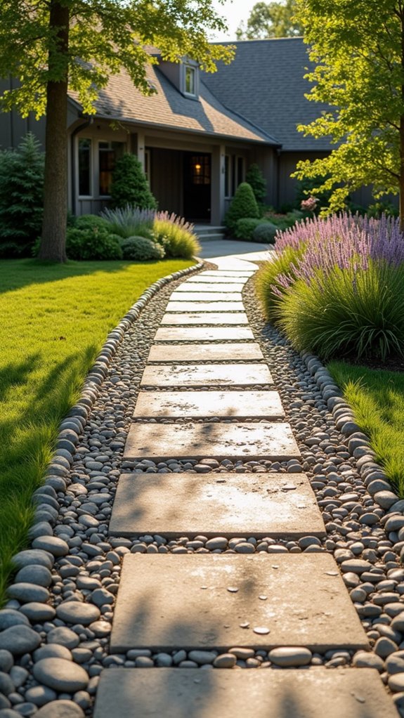 mixed materials for driveways