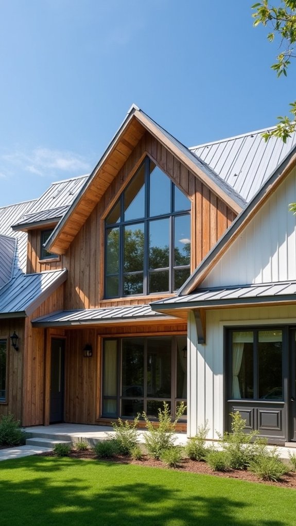 mixed roof styles enhance design