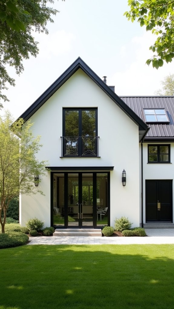 modern black windows enhance charm