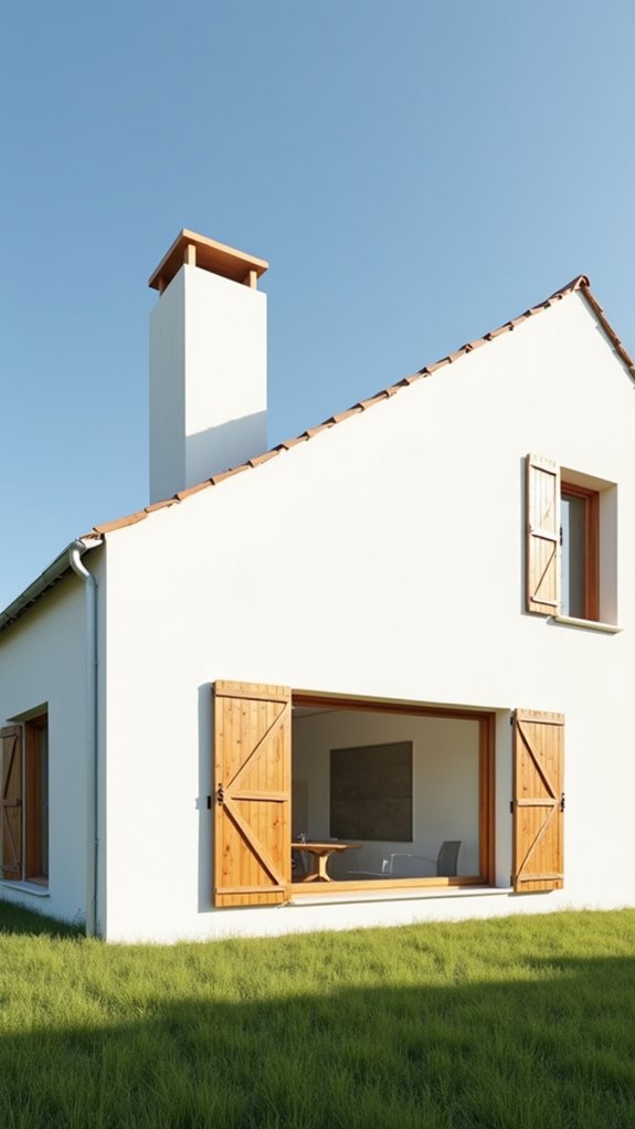 modern cozy wood contrast