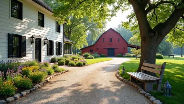 modern farmhouse driveway designs