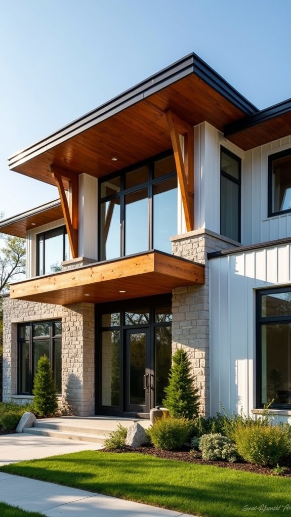 modern farmhouse flat roofs