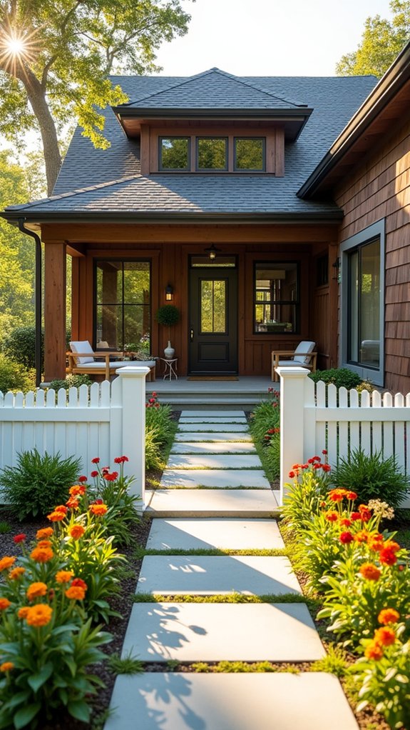 modern farmhouse picket fences