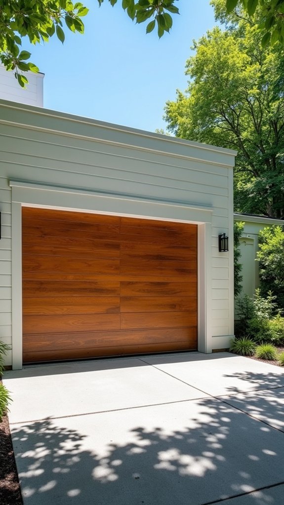 modern horizontal garage aesthetics
