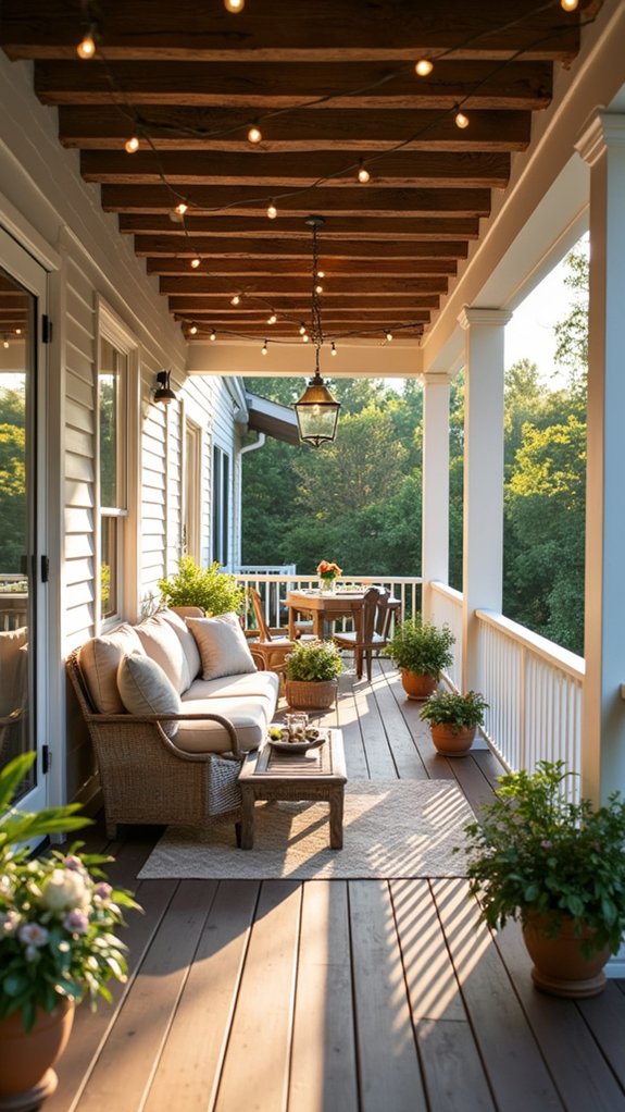 multi level porch layout
