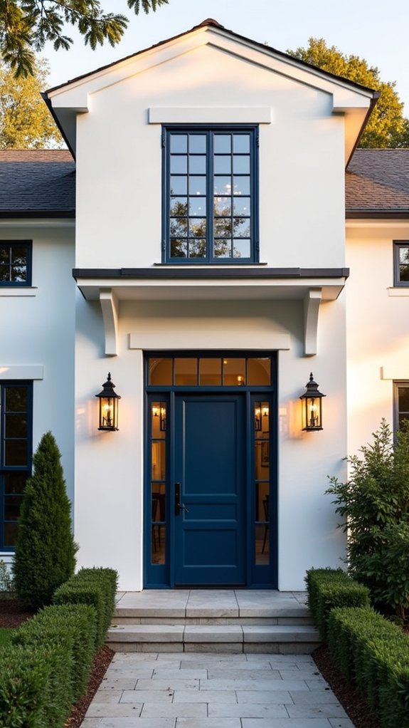 navy blue entryway elegance