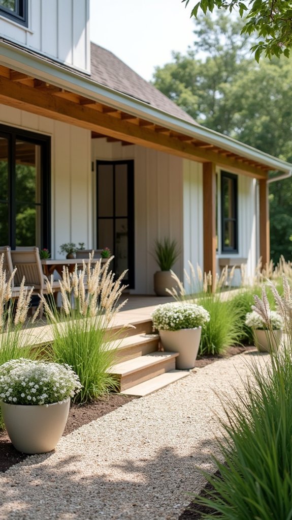 neutral color plantings enhance