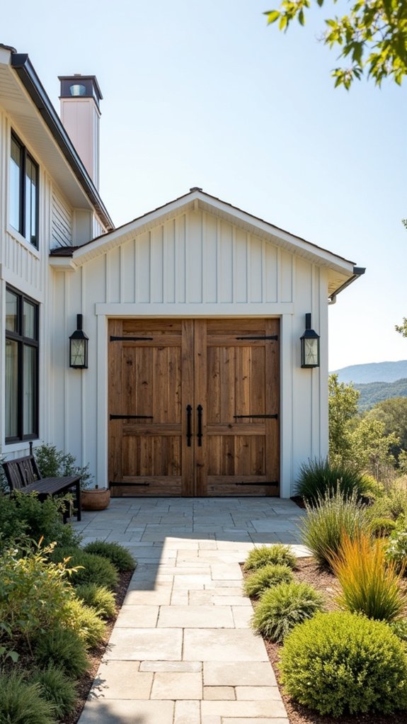 reclaimed wood garage doors
