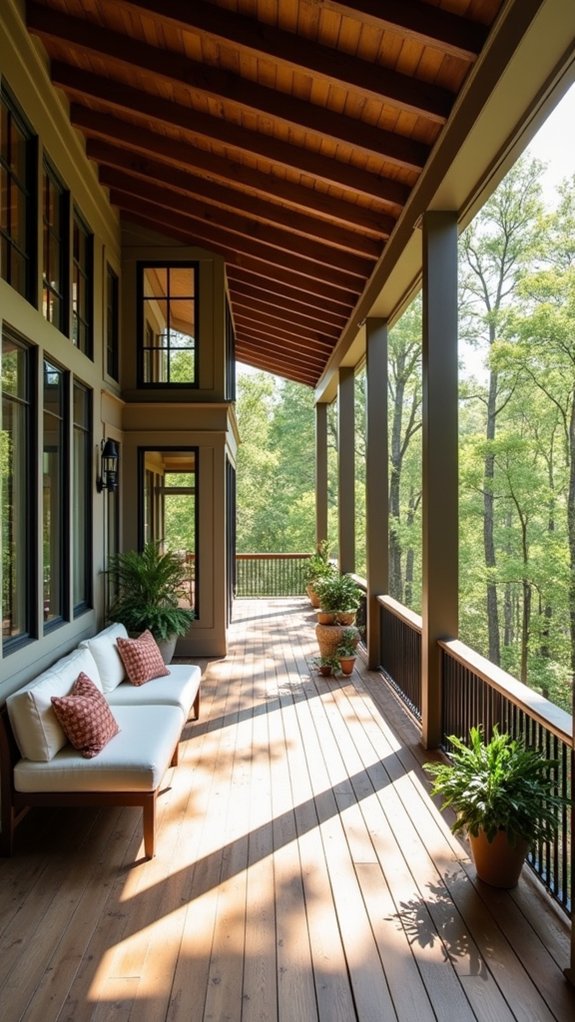 relaxation on multi level porch