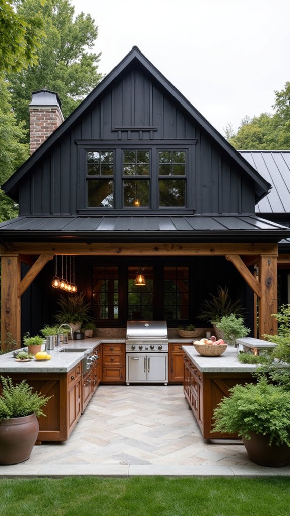 rustic barn inspired outdoor living