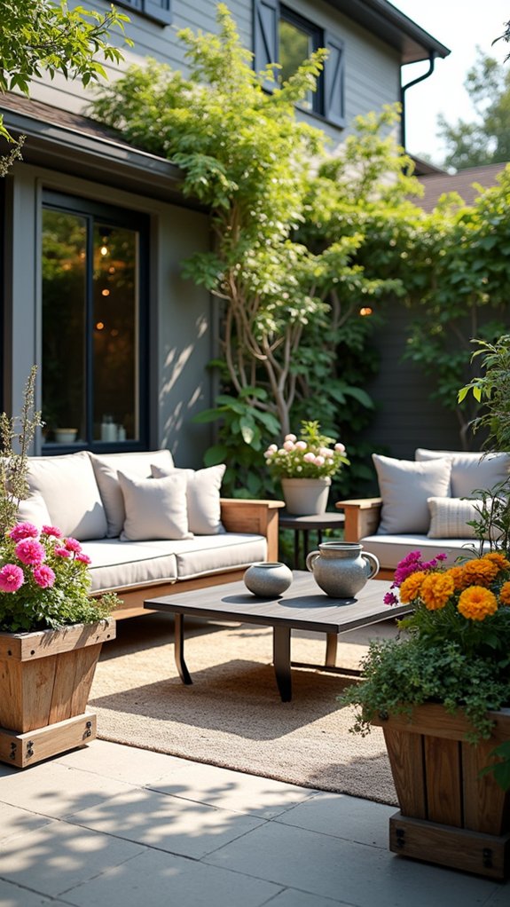 rustic diy planter boxes