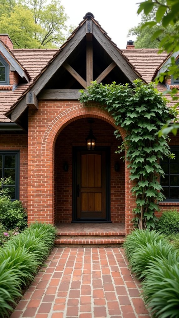 rustic elegance brick entrance