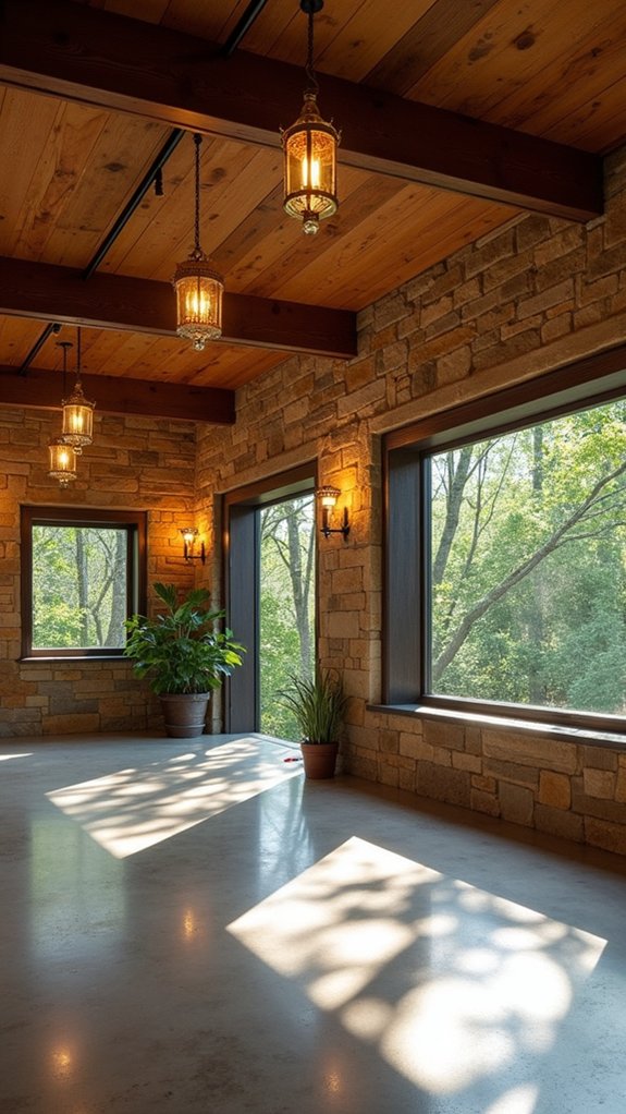 rustic elegance with illumination