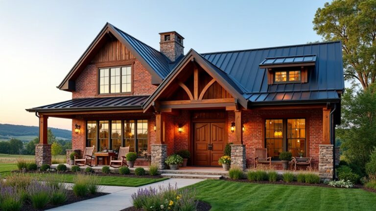 rustic farmhouse brick exteriors