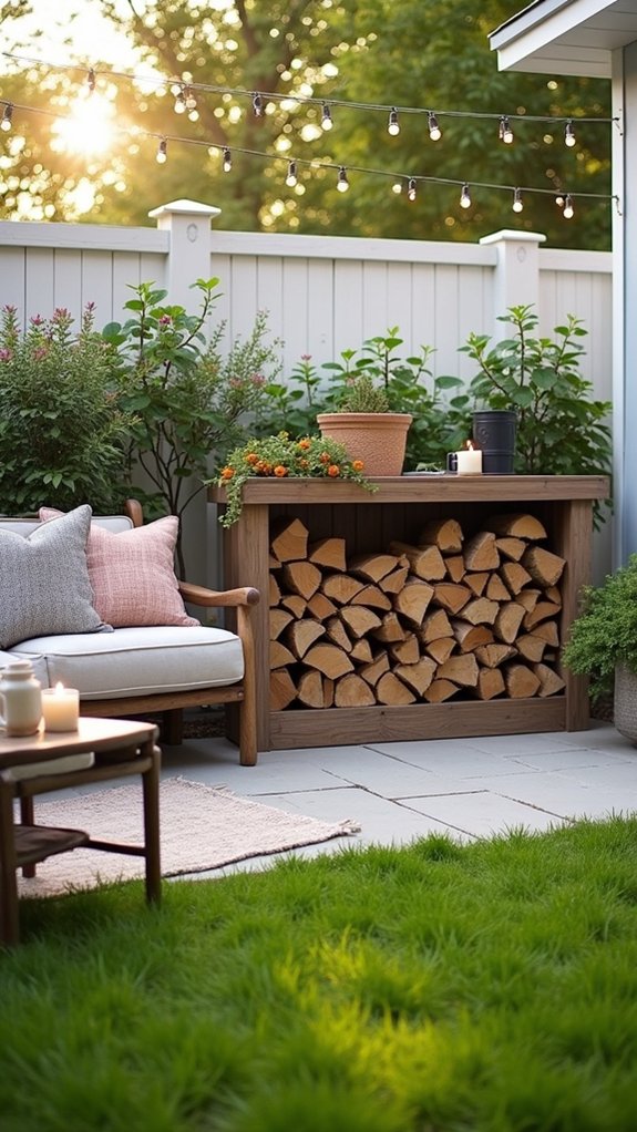 rustic firewood storage solutions