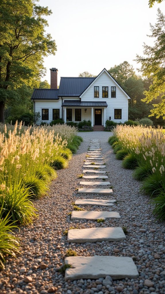 rustic gravel driveway charm