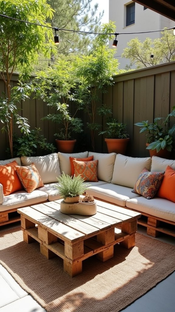 rustic pallet patio decor