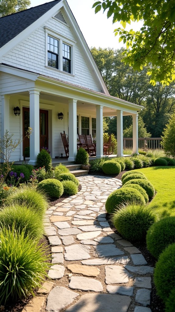 rustic pathways enhance curb appeal