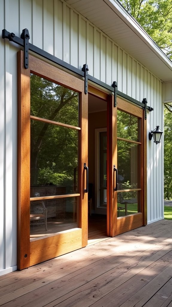 rustic sliding barn windows