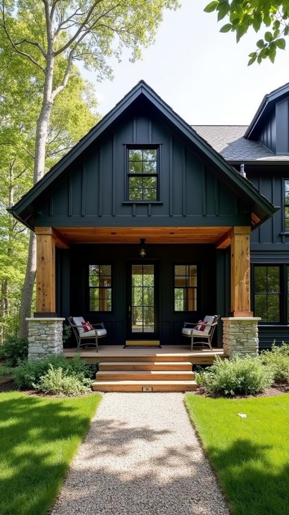 rustic wood accents enhance charm