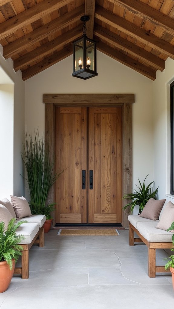 rustic wood entryway charm