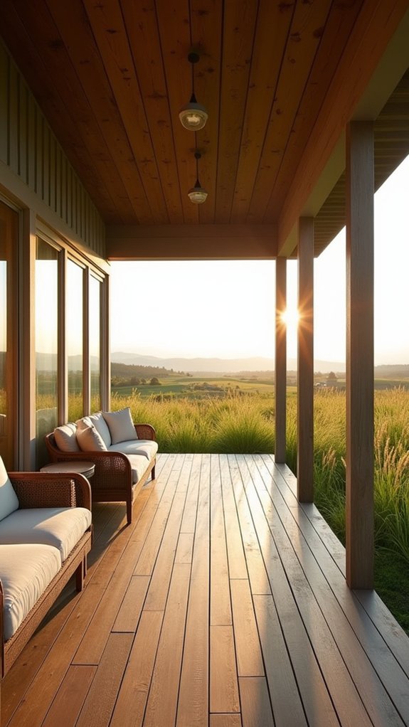 serene deck with views