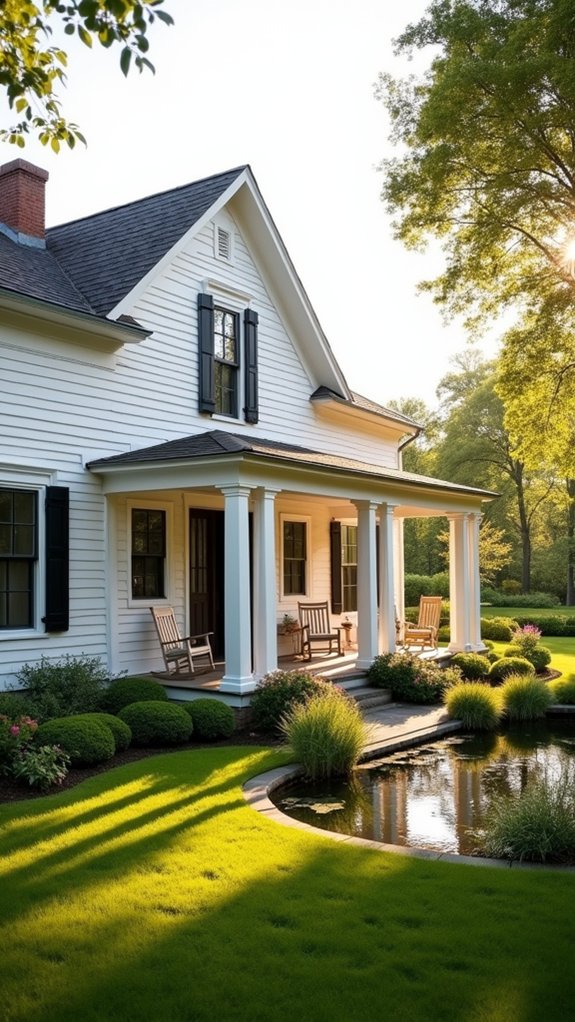 serene farmhouse backyard retreat