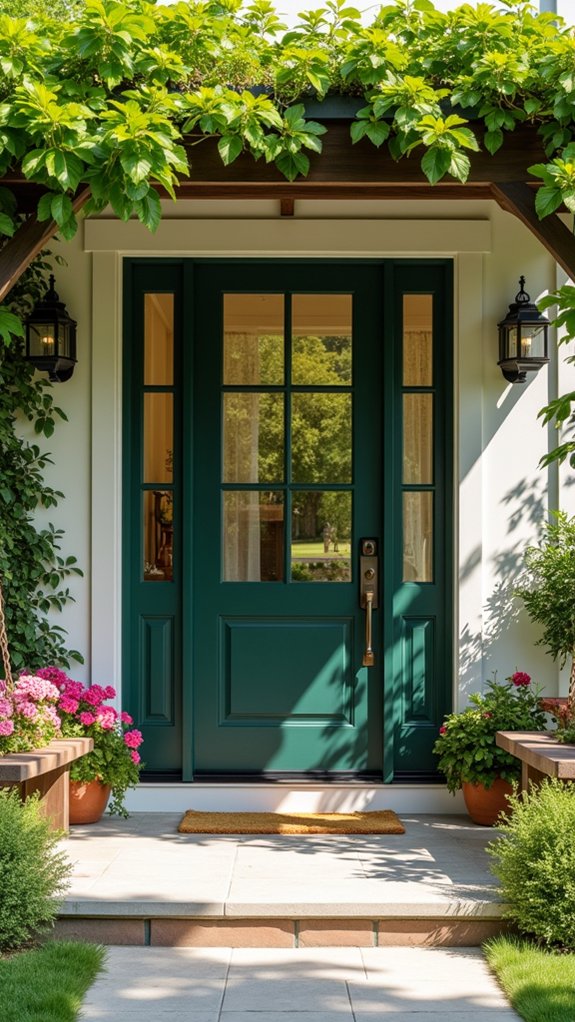 serene farmhouse green entryway
