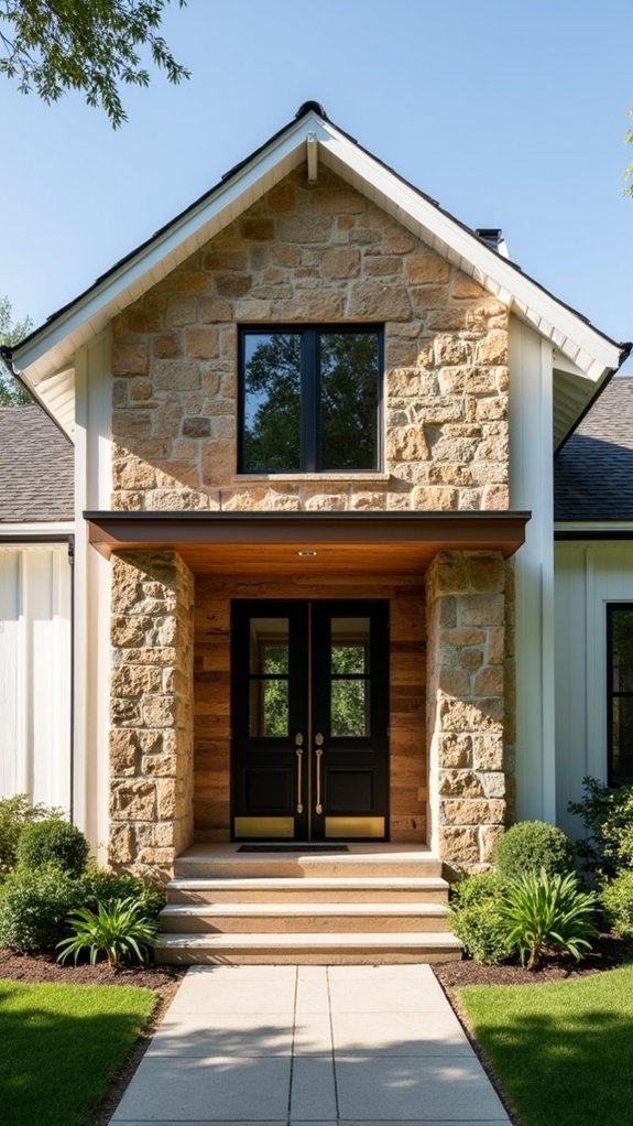 serene minimalist farmhouse entryway