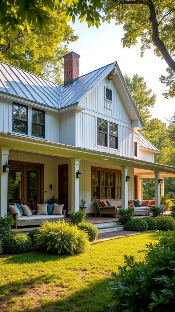 serene porch surrounded by greenery