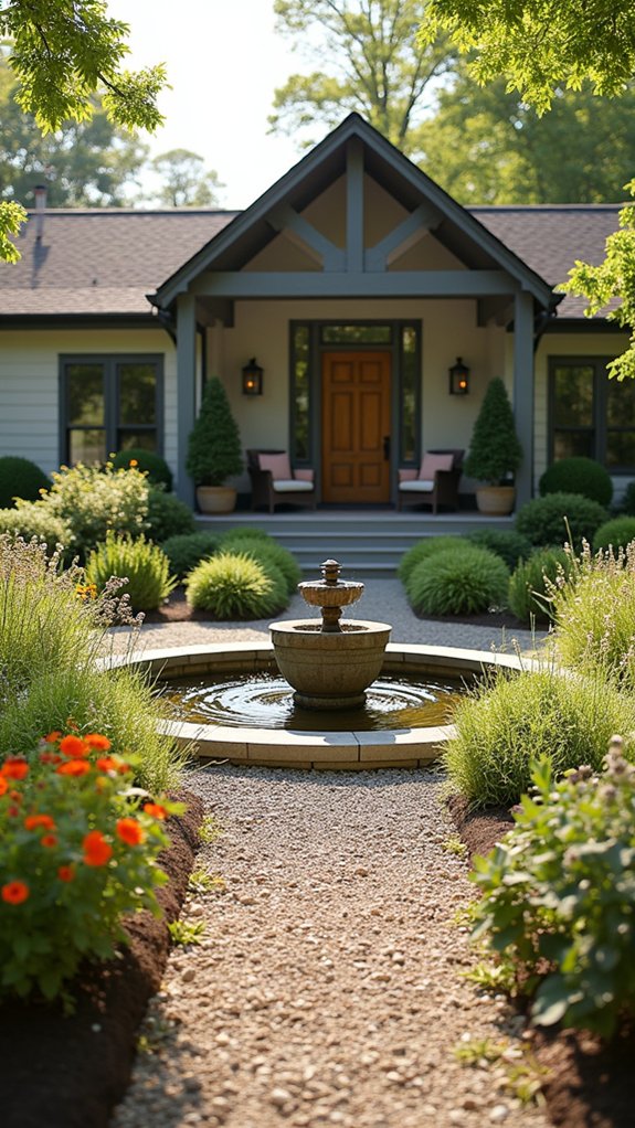 serene water feature focal
