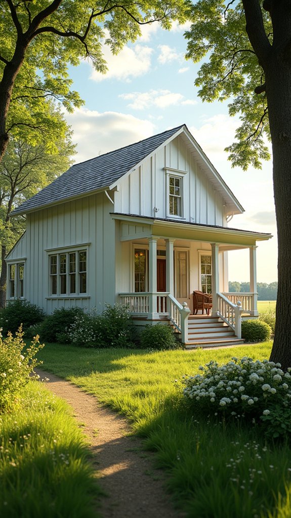 serene white farmhouse sanctuary