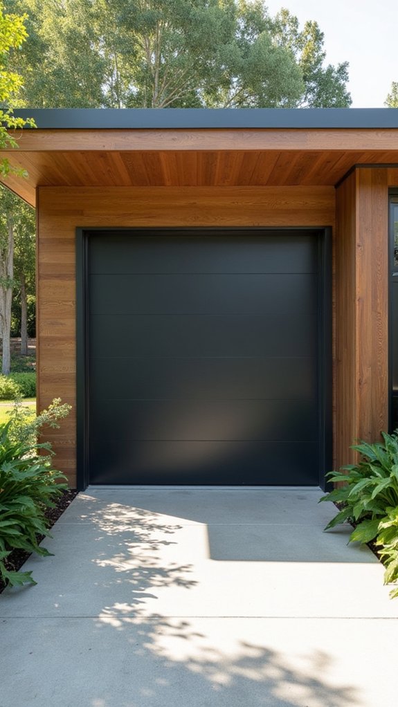 sleek minimalist steel doors