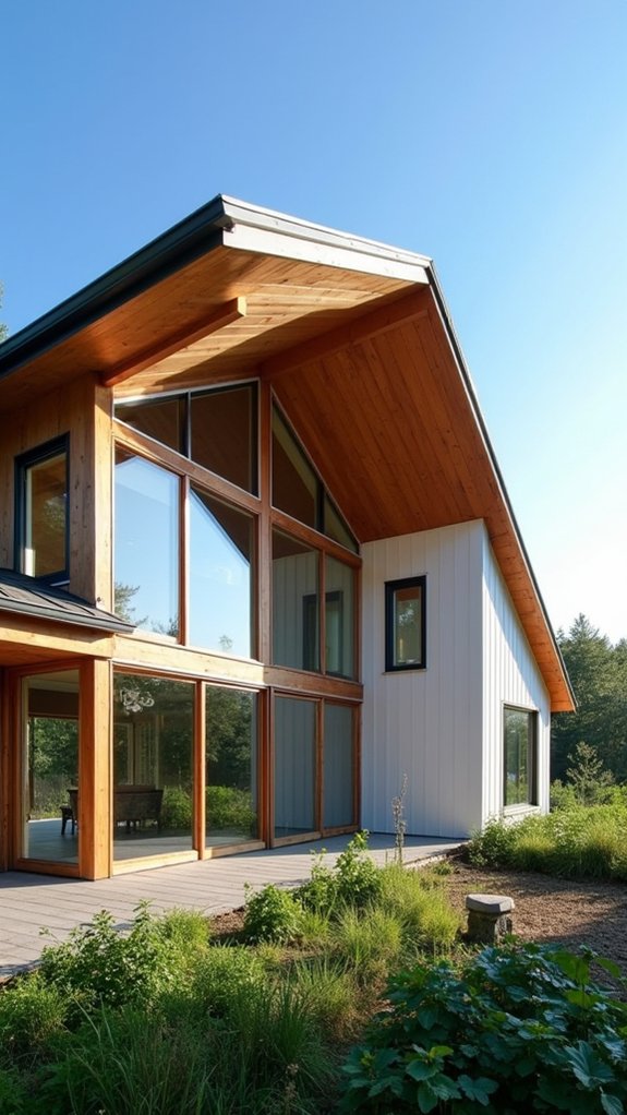 sleek modern shed roofs