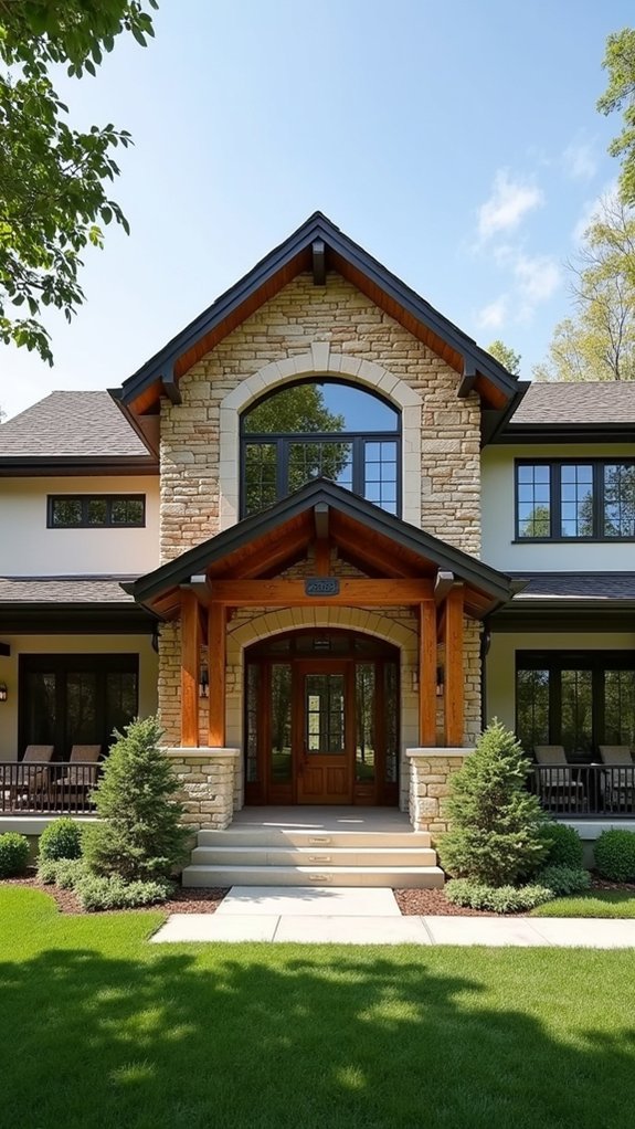 stone facade rustic elegance