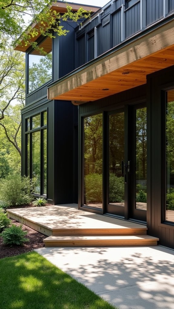 striking black and wood