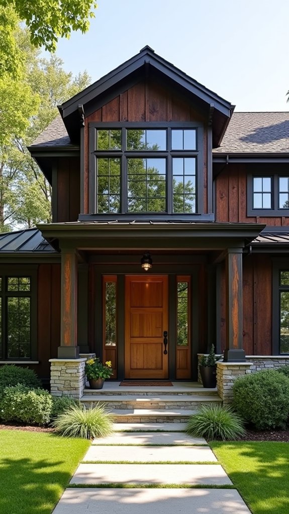 stunning dark wood contrast
