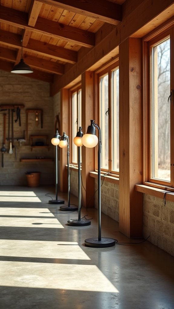 stylish garage floor lamps
