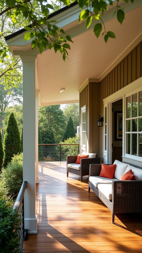 stylish railings enhance porches