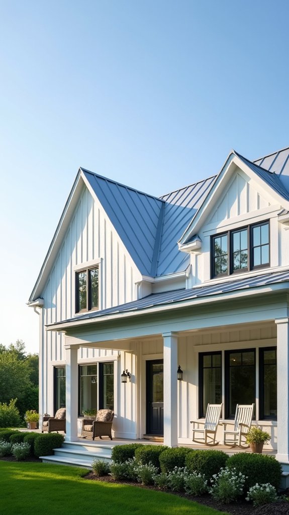 stylish white farmhouse design