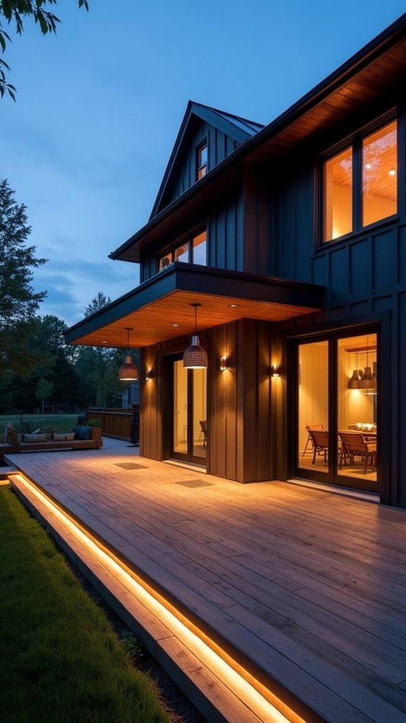 subtle warm deck illumination