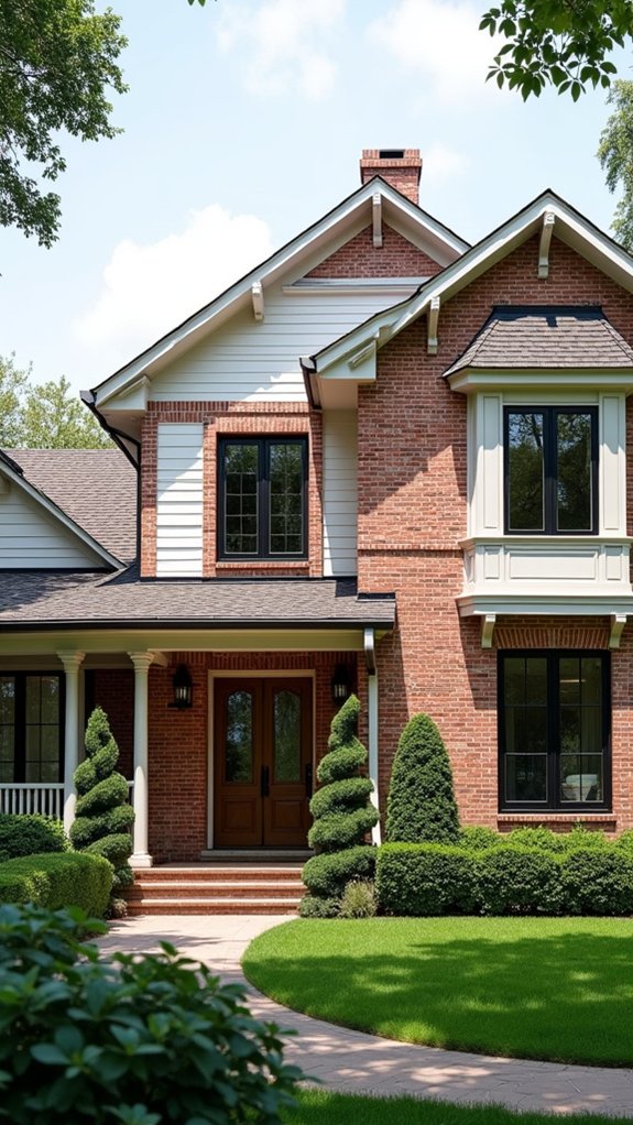 timeless brick gable elegance