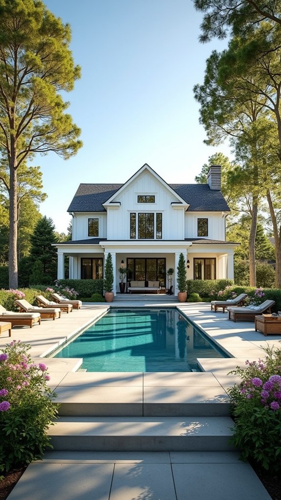 timeless white siding oasis