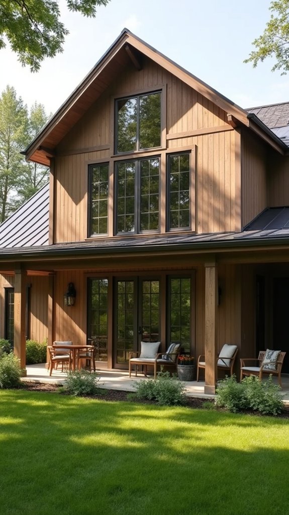 vertical wood siding elegance