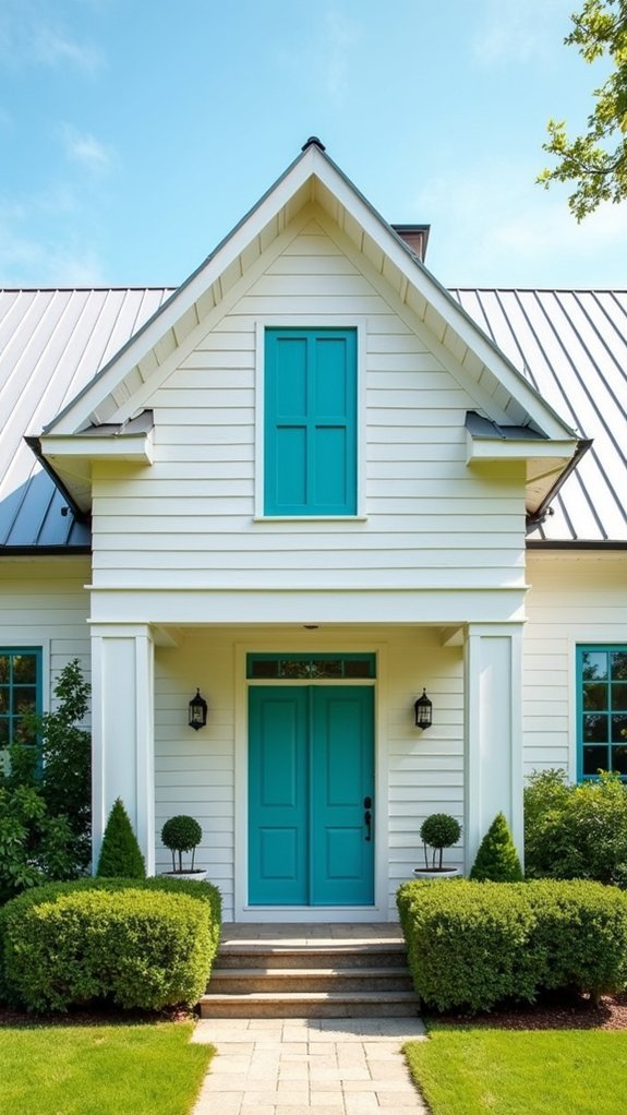 vibrant aqua energizes exteriors