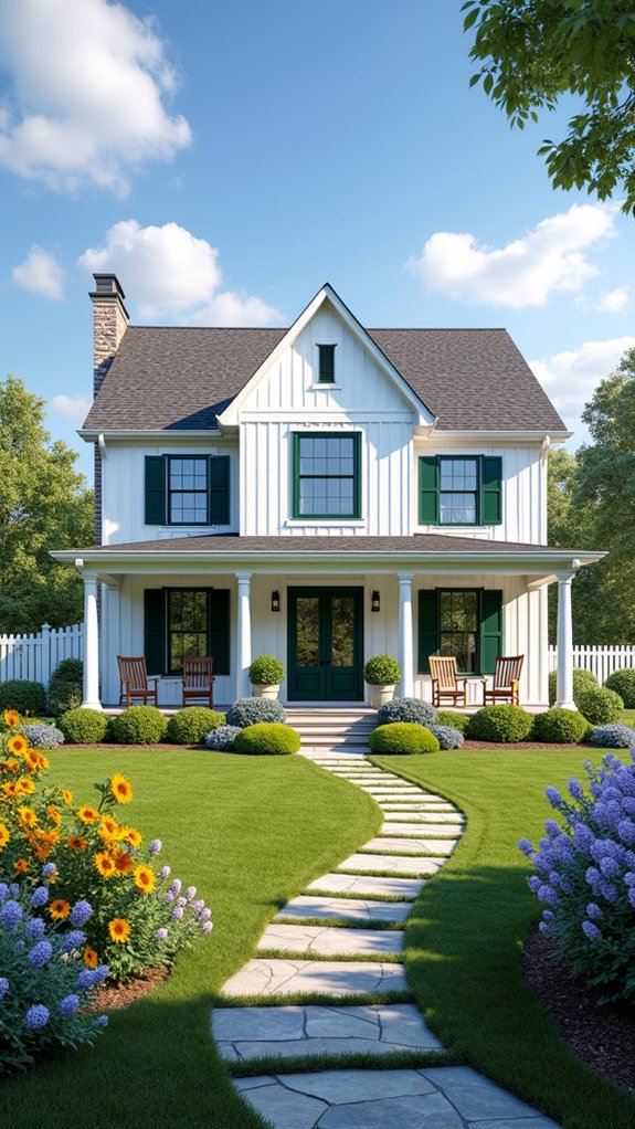 vibrant flowers enhance curb appeal