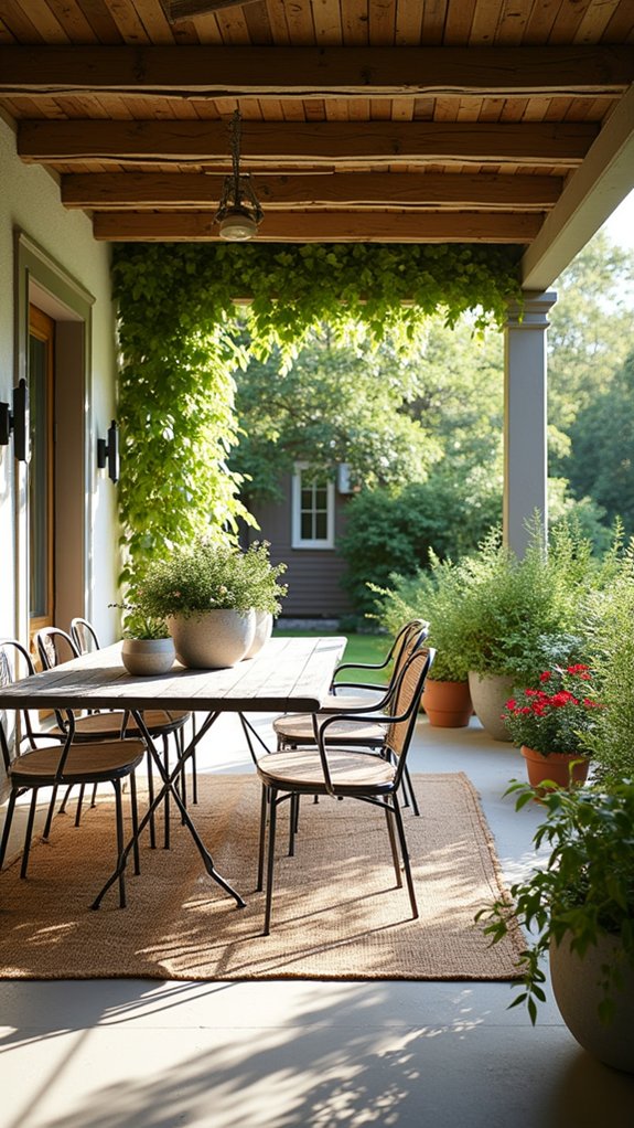 vibrant oasis with greenery